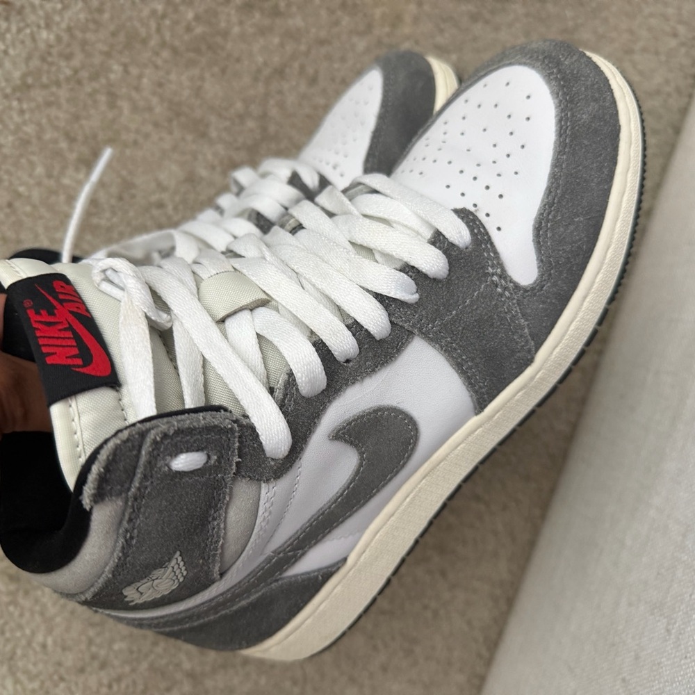 Nike Air High-Top Gray and White Sneakers